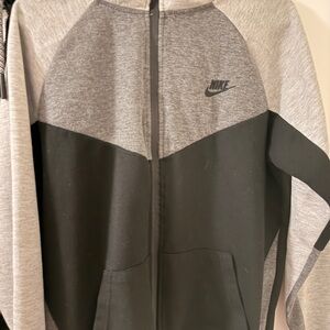 Nike Gray and Black Women's Hoodie